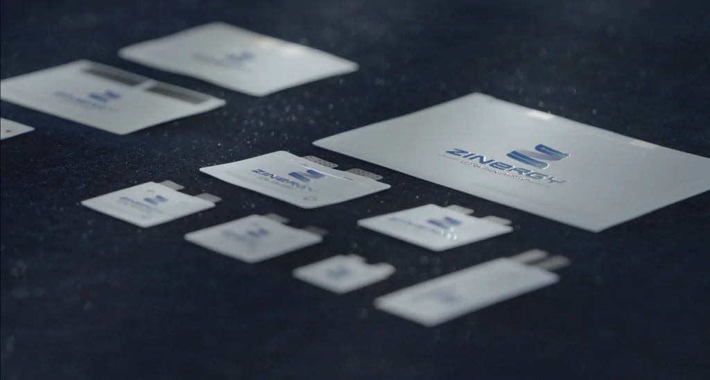 Zinergy batteries in different shapes and sizes